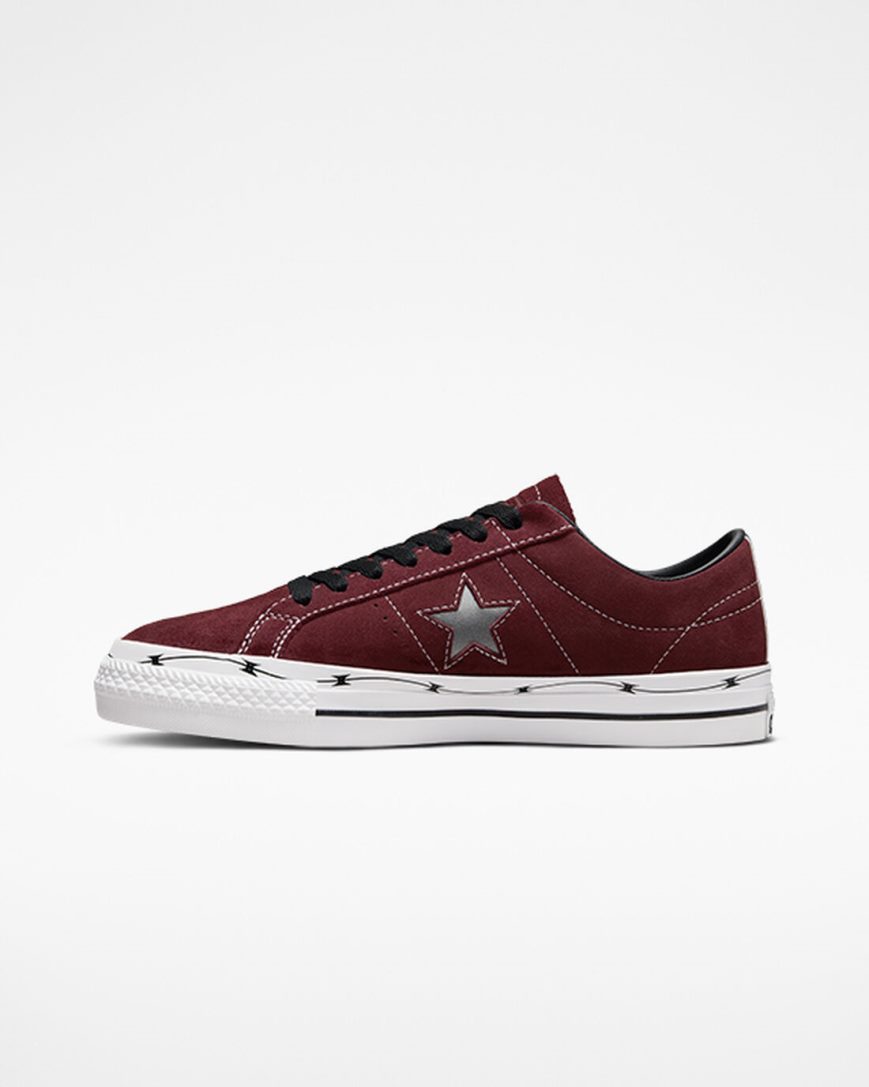 Bascheți Barbati Converse CONS One Star Pro Razor Wire Visinii Inchis Negrii Albi | RO TWDLU248